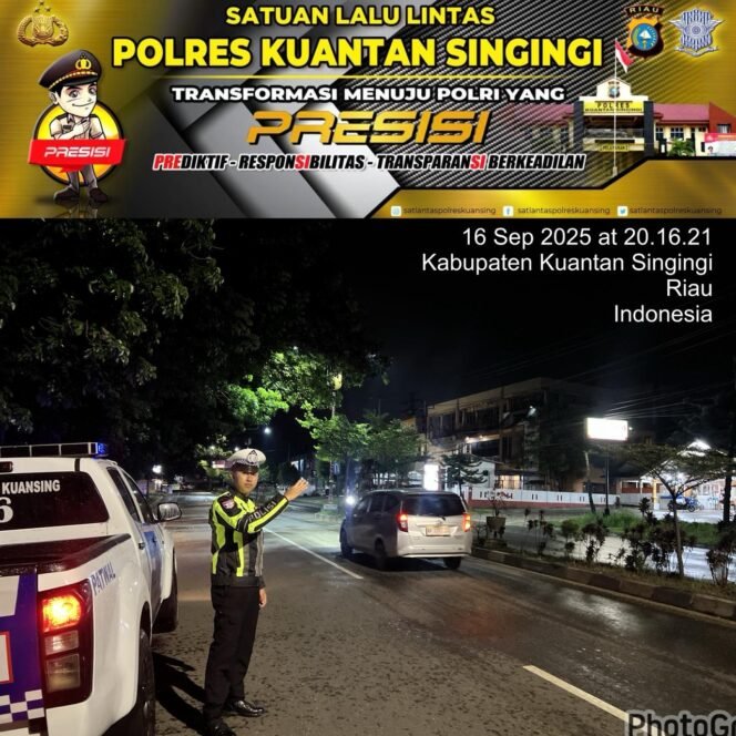 
					Sat Lantas Polres Kuansing Intensifkan Patroli Blue Light, Cegah Balap Liar dan Gangguan Kamtibmas di Malam Hari.
