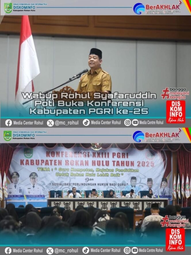 
					Wabup Syafaruddin Poti buka Konferensi Kabupaten PGRI Rokan Hulu Ke-23