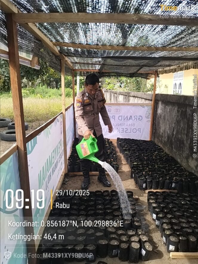 
					Dukung Totalitas Program Green Policing, Polsek Rambah Awasi Pertumbuhan 1.000 Bibit Pohon Produktif di Koto Tinggi