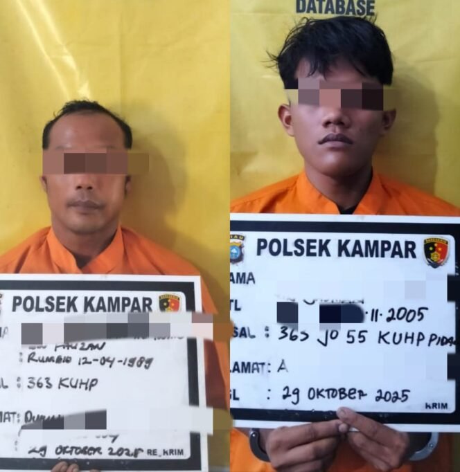 
					Polsek Kampar Tangkap Dua Pelaku Spesialis Pencurian Yang Meresahkan Masyarakat 