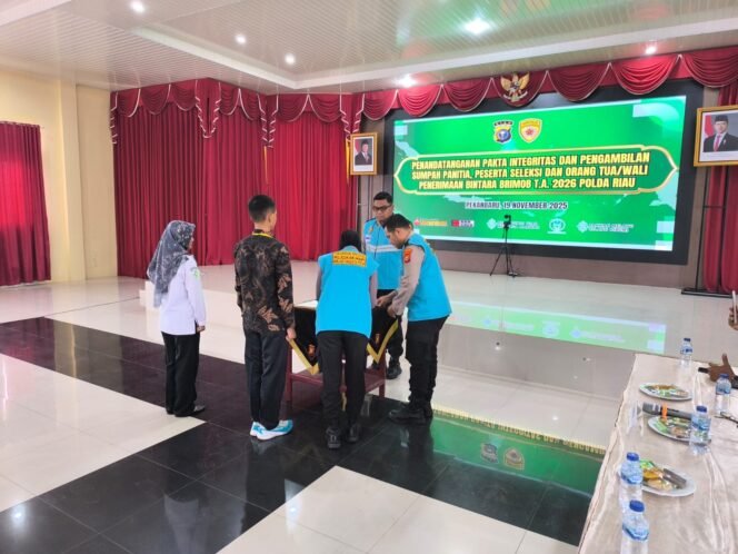 
					Polres Kampar ‘Gelar’ Pakta Integritas Penerimaan Bintara Brimob, Kapolres: Jamin Proses Bersih & Transparan!