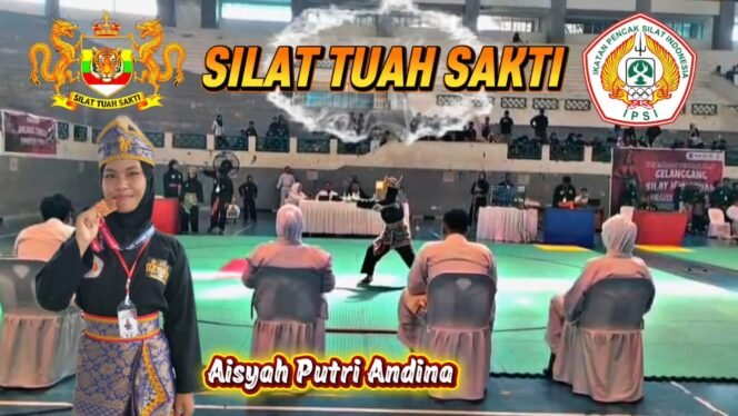 
					Sumatra Open Gelanggang Silat Hangtuah: Pesilat Tuah Sakti Aisyah Putri Andina Raih Medali Perunggu Cabang Seni Tunggal