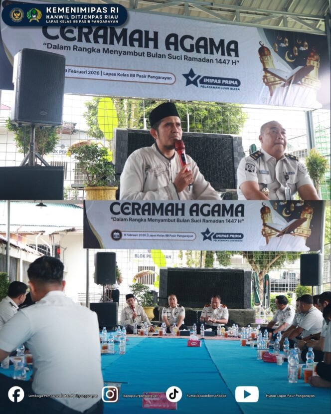 
					Perkuat Tusi Jajaran, Lapas Pasir Pangarayan Gelar Sosialisasi Coretax, Rapat Dinas, dan Ceramah Agama