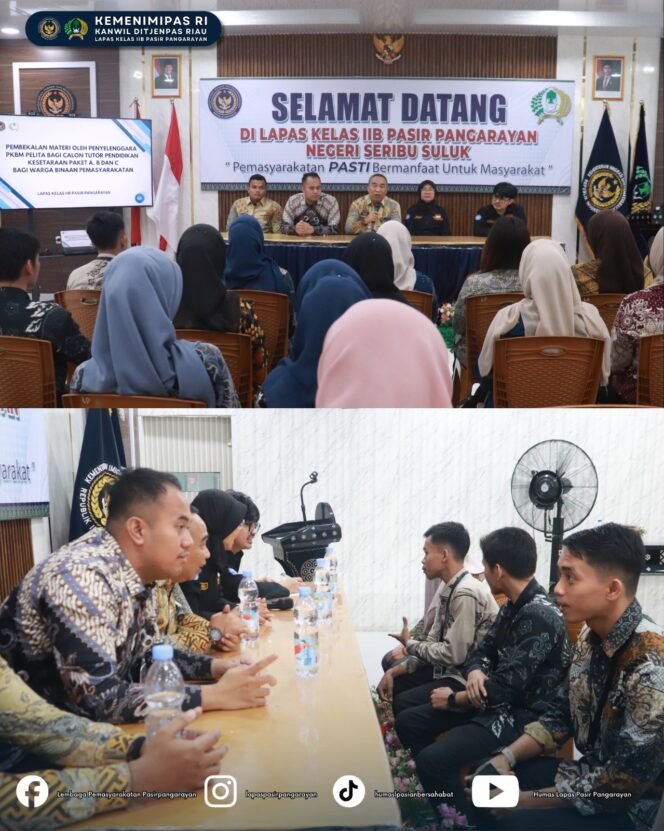 
					Pendidikan Kesetaraan bagi Warga Binaan, Lapas Pasir Pangarayan Bersama PKBM Pelita Riau Gelar Pembekalan Calon Tutor