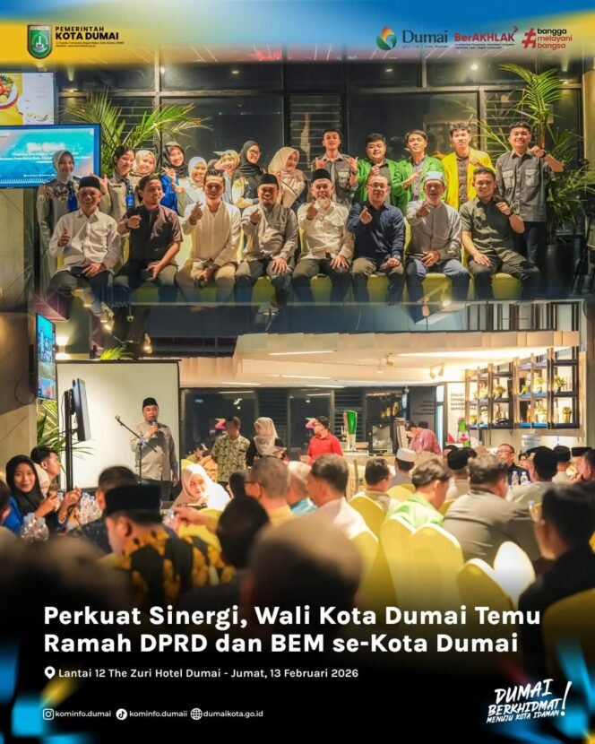 
					Wali Kota Dumai H. Paisal Hadiri Temu Ramah DPRD dan BEM, Bahas Pertumbuhan dan Investasi Daerah