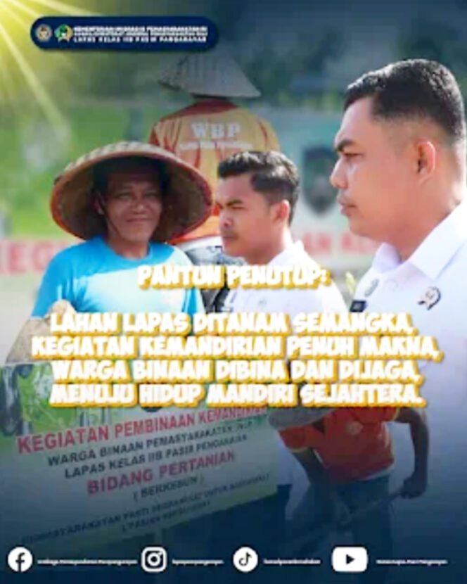 
					Lapas Kelas IIB Pasir Pangarayan Optimalkan Lahan untuk Budidaya Semangka Dukung Ketahanan Pangan Warga Binaan