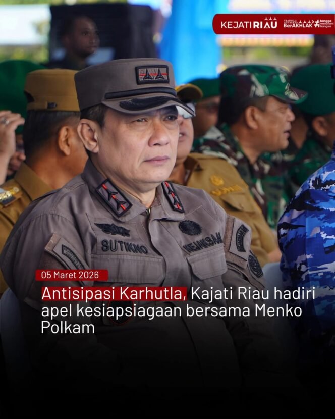 
					Kajati Riau Bersama Forkopimda Ikuti Apel Kesiapsiagaan Karhutla, Pemerintah Tegaskan Komitmen Pencegahan Sejak Dini