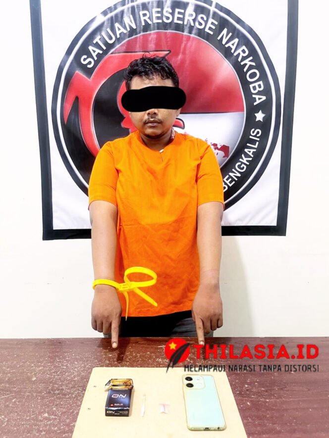 
					Satresnarkoba Polres Bengkalis Ringkus Pria di Mandau dengan Sabu 0,62 Gram