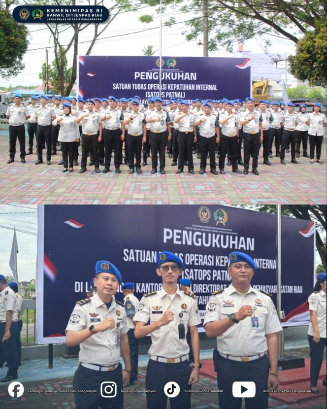 
					Perkuat Pengawasan Internal, Lapas Pasir Pangarayan Ikuti Pengukuhan Satops Patnal Kanwil Ditjenpas Riau