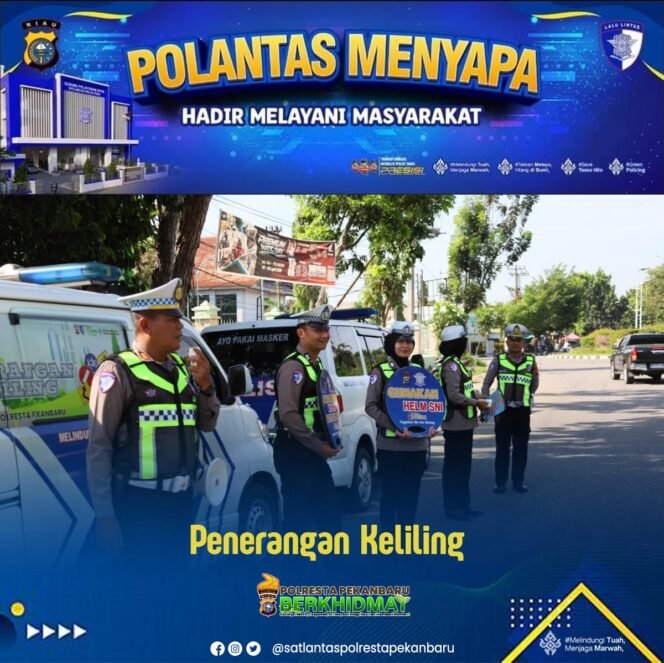
					Satlantas Polresta Pekanbaru Gelar Penling, Edukasi Pengendara Tertib Berlalu Lintas