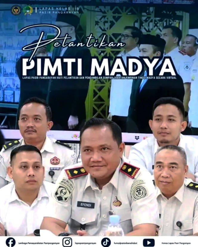 
					Lapas Pasir Pengaraian Ikuti Pelantikan Pimpinan Tinggi Madya Kemenimipas, Perkuat Pemahaman Arah Kebijakan