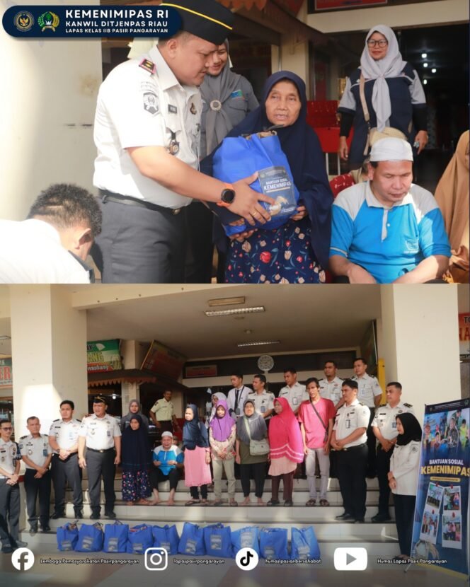 
					Lapas Pasir Pangarayan Tebar Kepedulian, Salurkan Bantuan Sosial bagi Warga Sekitar