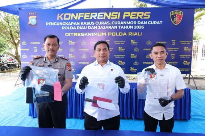 
					Polda Riau Bongkar Begal Sadis dan Sindikat Curanmor, 18 Kendaraan Hasil Kejahatan Diamankan