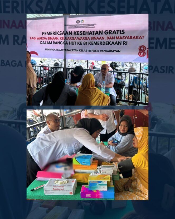 
					Maknai Semangat Kemerdekaan, Lapas Pasir Pangarayan dan Puskesmas Rambah Berikan Layanan Kesehatan Gratis