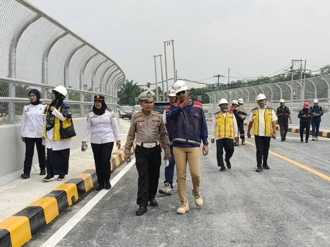 
					Pastikan Kesiapan Open Traffic, Ditlantas Polda Riau Tinjau Overpass STA 203+285