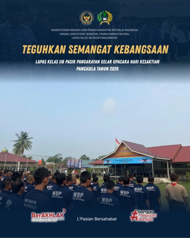 
Teguhkan Semangat Kebangsaan, Lapas Kelas IIB Pasir Pangarayan Gelar Upacara Hari Kesaktian Pancasila Tahun 2026