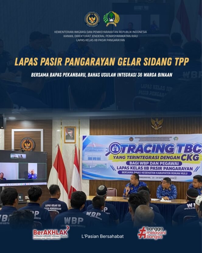 
Lapas Pasir Pangarayan Gelar Sidang TPP Bersama Bapas Pekanbaru, Bahas Usulan Integrasi 36 Warga Binaan