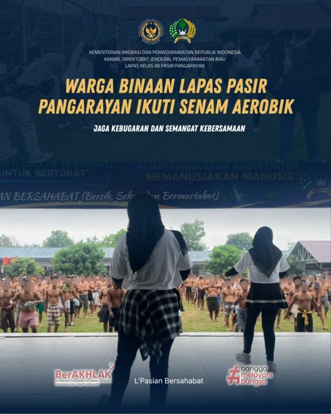 
Warga Binaan Lapas Pasir Pangarayan Ikuti Senam Aerobik, Jaga Kebugaran dan Semangat Kebersamaan