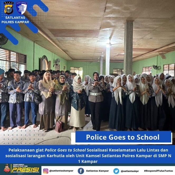 
Jadilah Pelopor Keselamatan — Polres Kampar Tanamkan Disiplin Berlalu Lintas ke Generasi Muda