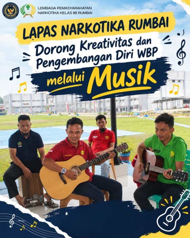 
lapasnarkotikarumbai Lapas Narkotika Rumbai Dorong Kreativitas dan Pengembangan Diri WBP Melalui Musik