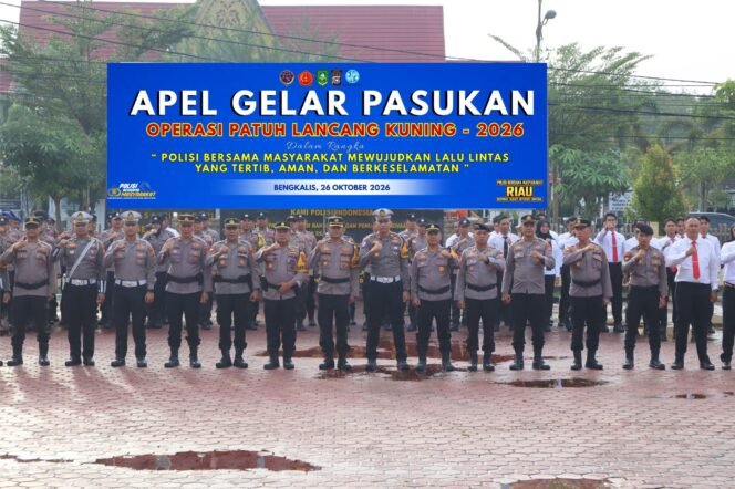 
					Polres Bengkalis Gelar Apel Operasi Patuh Lancang Kuning 2026, 14 Hari Tingkatkan Disiplin dan Keselamatan Berlalu Lintas