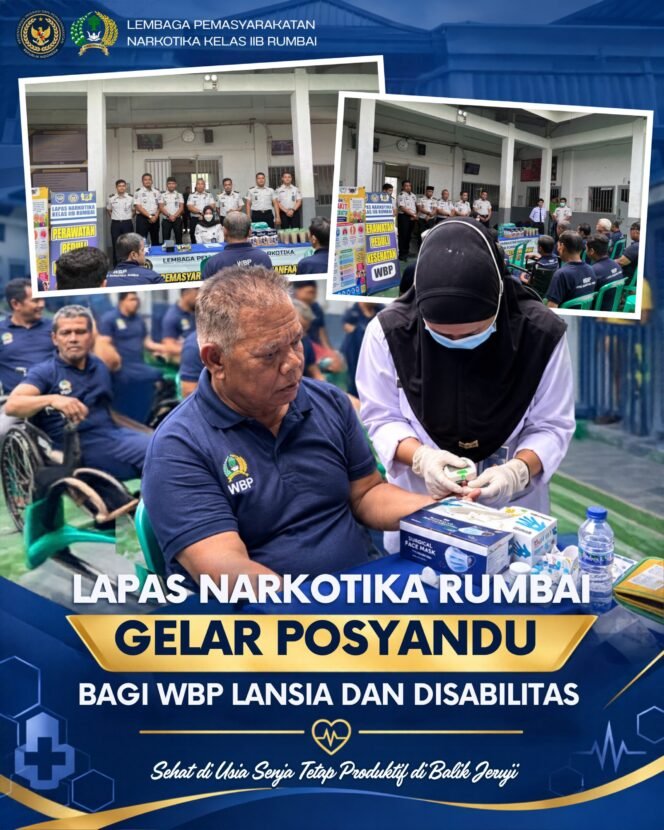 
					Lapas Narkotika Rumbai Perkuat Layanan Kesehatan Humanis bagi Warga Binaan Lansia dan Disabilitas